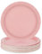 PARTY GO 50 Pcs 9 Paper Plates for Dinner and Dessert, Disposable Plates Party Supplies Pack for Graduation Holiday Wedding Birthday Party Baby Shower Decorations, Pink