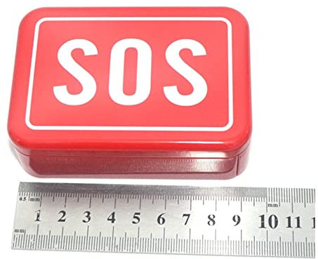 Dpofirs Survival-Kit-Dosen, Leere Rechteckige Metall-Aufbewahrungs-Organizer-Dosen, Metall-Blechdose, Home-Organizer-Halter für Erste-Hilfe-Kit, Kräuter-Pillen-Handwerk