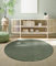 the carpet Relax Moderner Flauschiger Kurzflor Teppich, Anti-Rutsch Unterseite, Waschbar bis 30 Grad, Super Soft, Felloptik, Dunkelgrün, 200 cm Rund