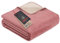 Ibena Dublin Decke 150x200 cm - Baumwollmix kuschelig, warm & waschbar, Wendedecke Beere Natur