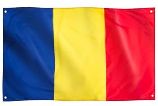 Runesol Bandera de Rumanía, 91x152cm, 3ft x 5ft, 4 Ojales, Ojal en Cada Esquina, Bandera Rumana, Steagul României, Banderas Premium, Día de la Unificación, Exterior, Martisor