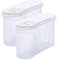 Novaliv Schüttdosen 2er SET Vorratsdose zum Streuen 1,3 Liter - Maße (LxBxH): 22 x 13 x 8,5 cm - Dose mit Deckel 1l für Müsli Mehl Zucker Dosen Küchen Organizer Food Box Meal-Prep-Boxen