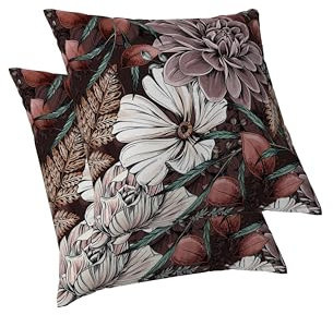 ggaimwf Blume Kissenbezüge 45x45cm kissenhülle Flora Blumenkissen Hell Vintage Kunst Ästhetisch für Sofa Dekokissen Bauernhaus-Streuung mit Bezügen im Lieferumfang enthalten Set 2