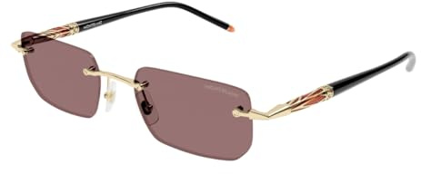 Montblanc MB0348S Sunglass Man Metallbrille, Herren, mehrfarbig, Einheitsgröße