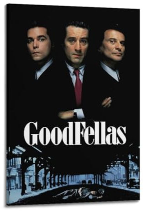 ZaMouss Filmposter GoodFellas auf Leinwand, Wandkunst, Dekoration, Wohnzimmer, Schlafzimmer, Dekoration, Poster, 30 x 45 cm, Rahmenstil