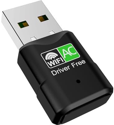 Clé USB WiFi, RENGOGA Clé WiFi pour PC AC600Mbit/s, Adaptateurs USB WiFi 433Mbps 5GHz/150Mbps 2,4GHz Double Bande, Cle WiFi USB pour Portable PC/Desktop/Laptop Windows 11/10/8/8.1/7/XP