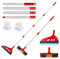 Magic Broom Sweeper, Multifunction Silicone Broom, Household Squeegee for Floor Cleaning, Bathroom, pet Hair, Dark Blue Dog Broom Brush Set (Red)