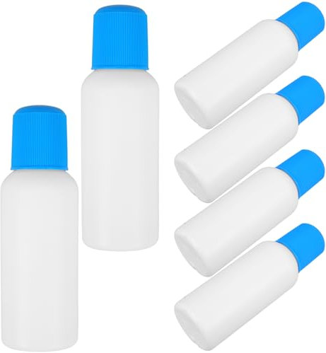 6Pcs 100ml Refillable Sponge Head Applicator Bottles for Liniments and Hair Oil, Plastic and Sponge, Assorted Colors, Ideal for Home Use and Travel