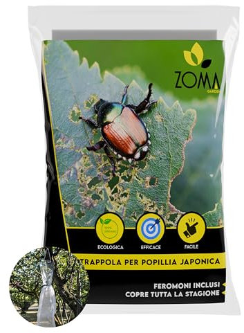 Zoma Trappola biologica popillia japonica effetto duraturo, Feromoni Popilia Japonica Inclusi, Trappola popillia japonica Facile da Montare con Video Istruzioni Incluse
