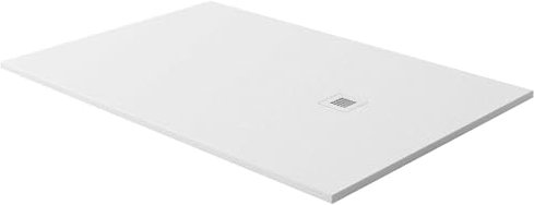 Stone Slate Effect Shower Tray Square Rectangle Wet Room White 30mm Low Profile (1600 x 900 mm White)