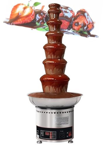Chocolate Fountain Melting Tower, 4-7 Tiers Electric Chocolate Fountain, Stainless Steel Fondue Waterfall Melting Machine, Commercial Chocolate Fountain,7tiers
