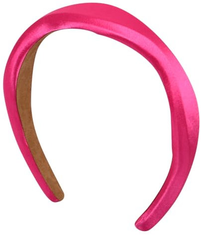 Rosa Breit Haarreifen Damen, Stirnband Haarschmuck, Damen Haarschmuck - Haarreif Dirndl, Satin Stirnband für Damen & mädchen, Haarschmuck Elegant