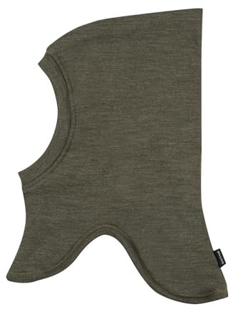 Dilling Schlupfmütze aus natürlicher Merinowolle für Kinder - Dunkelgrün meliert Einheitsgröße