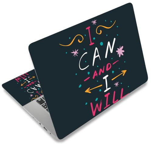 Mibbxea 15-15,6 Zoll Laptop Skin Sticker, Wiederverwendbare Vinyl Aufkleber für 13 13,3 14 15,4 Zoll Laptops & Netbooks, Dekorative, Kratzfest, Staubdicht, Wasserdicht (023 Inspirierende Worte)