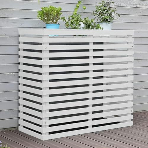 Funda protectora para aire acondicionado, cubierta de aire acondicionado dividida para valla de madera, oculta unidad de aire acondicionado exterior, cubierta resistente a la intemperie para unidad de