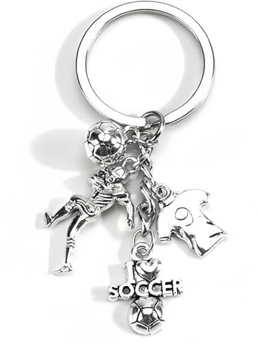BNREOZA 1 Stück Kreative Fußball-Serie Schlüsselanhänger, Fußball-Sport-Anhänger, Kicker, Liga, Männer Kinder Fußball Geschenk