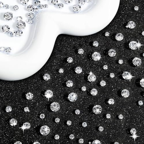 288 piezas de diamantes de imitación transparentes con garra de cristal transparente para manualidades, costura, diamantes de imitación con garra plateada para joyas, ropa, zapatos, disfraces (4 mm, 5