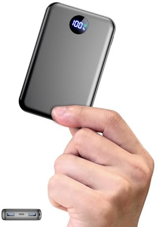 Power Bank, 22.5W Mini PowerBank 15000mAh(USB-C Input & Output), PD 3.0 QC 3.0 Externe Handyakkus mit LED Display, Kompatibel mit iPhone 16 15 14 13 12 Pro Max und mehr