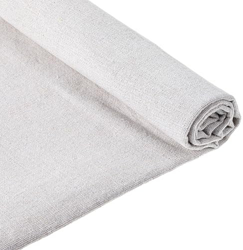 Weiß Leinenstoff Groß Stickstoff zum Sticken 160×50 cm Baumwolle Kreuzstich Stoff Ungebleichtes Musselin Leinenmaterial Embroidery Fabric Sticktuch zum Nähen von Leinen DIY Stoff Handwerk