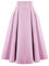 Onsoyours Jupes Femme Élégant Taille Élastique Trompette A-Ligne Midi Jupe Plissée Carreaux Skirt A Rose XXL