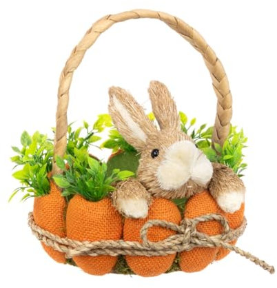 Floral Silk Osterkorb mit Karotte und Hase
