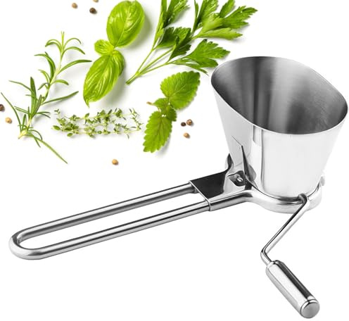 Stainless Steel Parsley Chopper with Grater Function | Manual Cutting for Chives and Chives, Nutcracker, Kitchen Helper for Preparing Salads for Baking