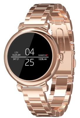 Zenwatch Lily Damen Smartwatch 1,1 Zoll AMOLED (360x360), Bluetooth-Anrufe, 100+ Sportmodi, Puls- & SPO?-Messung, Schlaftracking, IP68, 185 mAh, Android & iOS kompatibel (Rosegold)