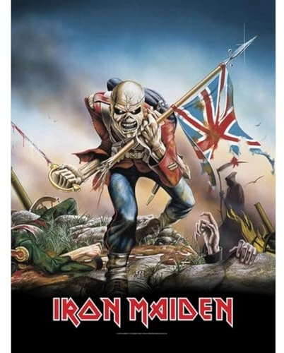 Rocksax Iron Maiden Sherpa Fleece Blanket - Trooper