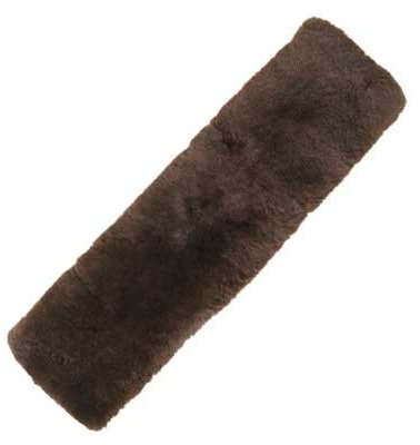 Euroriding Bauchgurtschoner austrl. Lammfell Farbe Schwarz, Größe 60 x 15cm