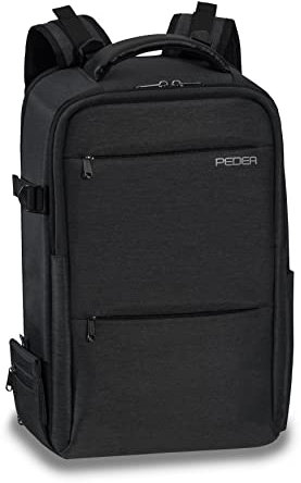 Pedea DSLR-Kamerarucksack *Noble* Fotorucksack für Spiegelreflexkameras mit wasserdichtem Regenschutz und variabler Inneneinteilung, anthrazit