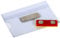 EUROPEL Porte-badges Magnétiques avec Aimant & Feuilles d’Insertion de Cartes Blanches (Pack de 24) | Porte-badge Horizontal pour École, Collèges & Événements d’Entreprise | 90 x 55 mm, 121268