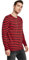 Urban Classics Men's Regular Stripe Ls T-Shirt, Firered/Blk, XXL