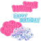 2 Pack Happy Birthday Fondant Molds Alphabet Silicone Chocolate Mould for Boys Girls Birthday Baby Shower Cake Topper Decoration Candy Mold Fondant Tool by RuiChy