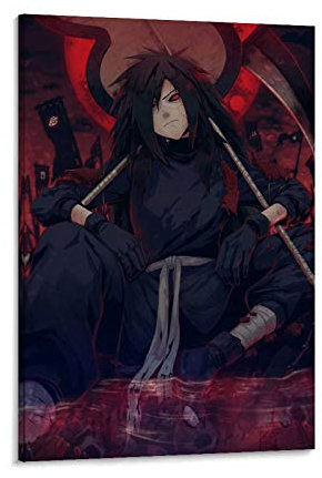 Madara Uchiha Poster dekorative Malerei Leinwand Wandkunst Wohnzimmer Poster Schlafzimmer Malerei 12x18inch(30x45cm)