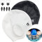 Unisex-Schwimmkappen-Ohrenschutz,2Pcs Silikon-Schwimmkappen für kurzes/langes Haar mit Ohrstöpseln&Nasenklammer,wasserdichte Flexible Schwimmkappe für Frauen Männer Erwachsene Kinder (Schwarz+Weiß)