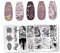 Onsinic Nagelstempelplatten Marmor Muster Nail Art Platte Schablone Werkzeuge Edelstahl Nageldesign Stamping Vorlage