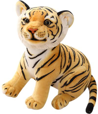 Tiger Plushie - Weiches gefülltes Tiger-Plüschtier | Kuscheltier | Umarmendes Schlafkissen für Kinder | Black Big Stuff Kissen Tiger Katzenspielzeug | Großer Löwe Bär Hund | Mädchen Stofftier Plüsch