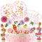 Einschulung Tortendeko,Endlich Schulkind Schulanfang ,Kuchendeko Mit ABC 123 Zuckertüte Konfetti Ballon Deko Tortenaufsätze Torten Cupcake Muffin Topper für Junge Mädchen Party Deko,Rosa