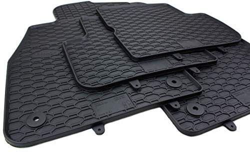 kfz-premiumteile24 Premium Gummimatten kompatibel mit Corsa D + Corsa E Baujahr 2006-2019 Fußmatten Allwetter 100% Passgenau Schwarz mit Befestigungen