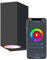 CALEX Smart Wandleuchte, Up Downlight WLAN 2x GU10, mit App und Kompatibel mit Alexa Sprachsteuerung, RGB-Farben, Aussen/Innen, Schwarz