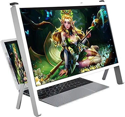 GeRRiT Lupe 21-Zoll-Laptop-Bildschirmlupe, tragbarer Computer-Bildschirmverstärker für Laptop, ultraklare Blu-ray-3-fache Lupe zum Lesen, für Senioren, Laptop-Ständer