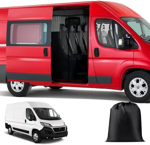 Moskitonetze Ersatz für FIAT Ducato 2006-2024 H2/H3 and L2 L3 L4 Schiebetür | Magnetischer Van Insektenschutz für Peugeot Boxer/Citroen Relay X250/X290 Auto Insektennetz Moskitonetz Reißverschluss