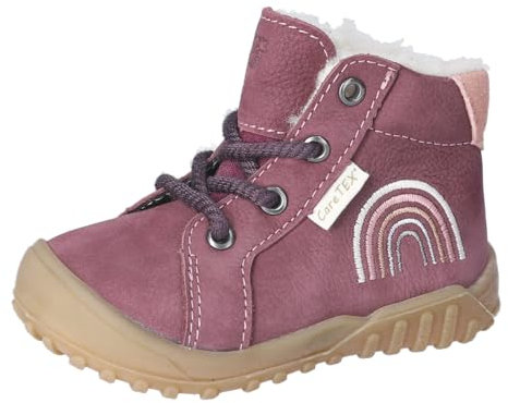 RICOSTA Mädchen Stiefel Dusty, Kinder Lauflernschuhe, Weite: Weit, CareTEX, terracare, straßenschuhe, schnürer, Pflaume (Regenbogen) (380), 23 EU