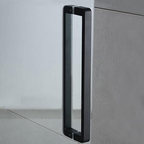 Manija de puerta de ducha cuadrada de acero inoxidable moderna para mampara de ducha, mango de repuesto con paso de 440 mm