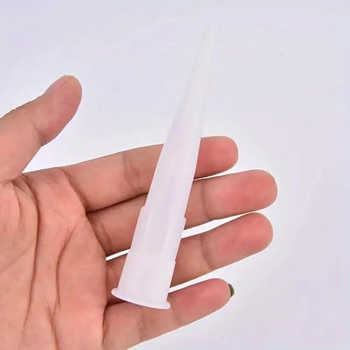 SPARE NOZZLE PLASTIC WHITE FOR SEALANTS pack of 6, PP Material High Temperature Tape Compatible Caulking Gun Nozzles - Universal Sealant/Silicone Precision Dispenser Tips