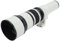 Telephoto Lens, Textured Alloy and Optical Glass 500mm F6.3 Fixed Telephoto Lens for Travel (White)