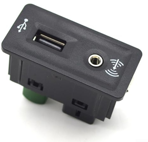 Desiumite 5Q0035726E Automotive USB AUX Switch Port Interface Adapter Compatible with for Golf 7 MK7 for Passat B8 Media System USB AUX Switch Car Media Adapter