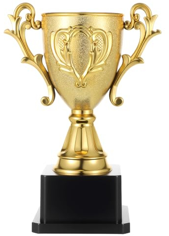 Exircy Plastic Gold Trophy Cup, Golden Trophies Trophy Cup for Sports Footabll Competition Tournaments Party