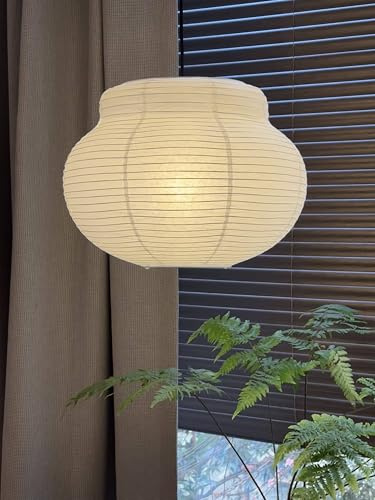 Hyzazew Papierschirm, 40 cm, Weiß,Papier Deckenlampenabdeckung, Zusammenklappbar,Sanftes Licht, Geeignet für Wohnzimmer, Schlafzimmer, Esszimmer, Arbeitszimmer und Schaufenster