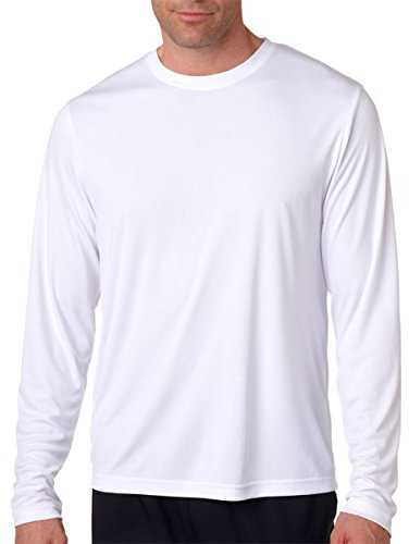 Hanes Cool DRI'Performance mens Long-Sleeve T-Shirt,White,XXX-Large
